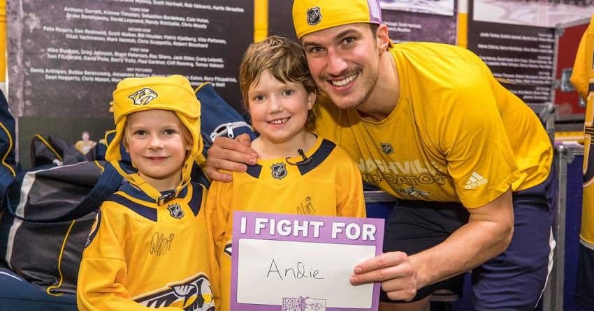 William Veillette Nashville Predators Hockey Fights Cancer